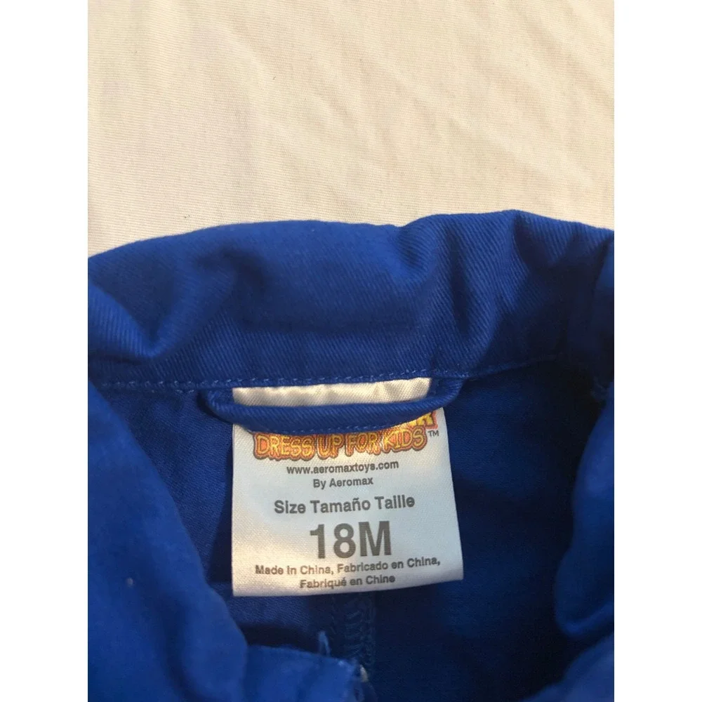 Aeromax NASA Astronaut Flight Suit Jumpsuit Blue Patches Toddler 18M Space Core